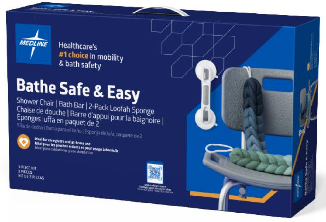 Bathe Safe and Easy Kits for Caregivers with Shower Chair