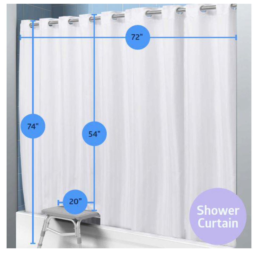 Bathe Safe and Easy Kit – Transfer Bench – Shower Curtain - and Loofah 2-Pack - Image 4