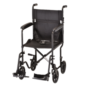 Transport Chair - 19" with Swing Away Footrests – Black